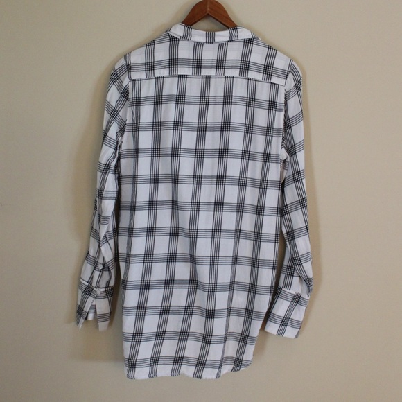 Jones New York Black &White Long Sleeve Button Up Shirt - Picture 2 of 9